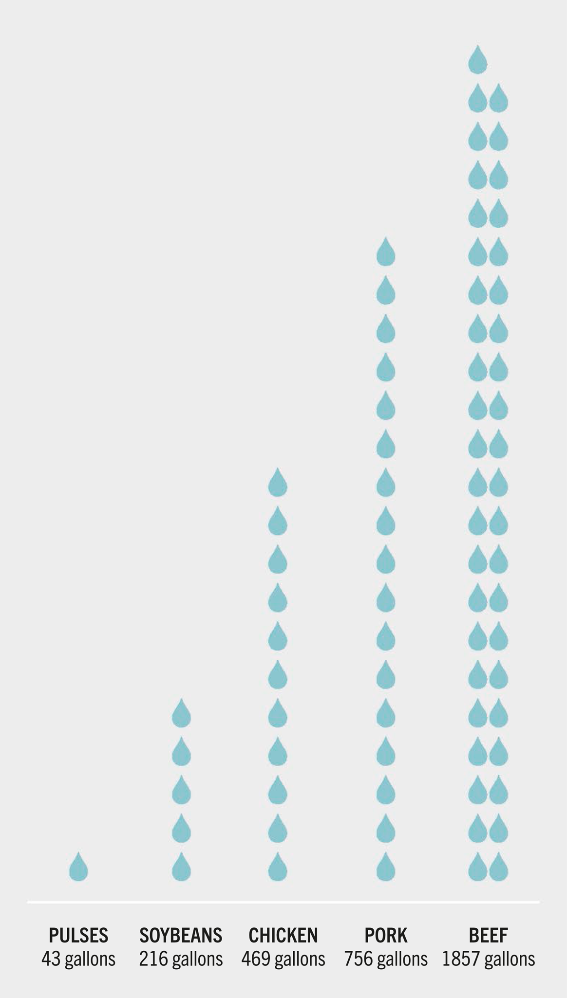 Water used to produce one pound Growing pulses is significantly more - photo 12