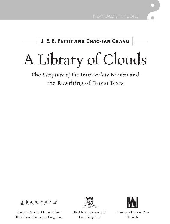 Copyright NEW DAOIST STUDIES A Library of Clouds The Scripture of the - photo 1