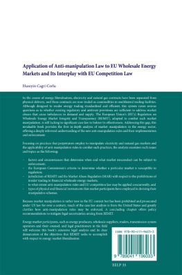 Huseyin Cagri Corlu Application of Anti-manipulation Law to EU Wholesale Energy Markets and Its Interplay with EU Competition Law (Energy and Environmental Law and Policy)