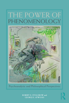 Robert D Stolorow - The Power of Phenomenology: Psychoanalytic and Philosophical Perspectives