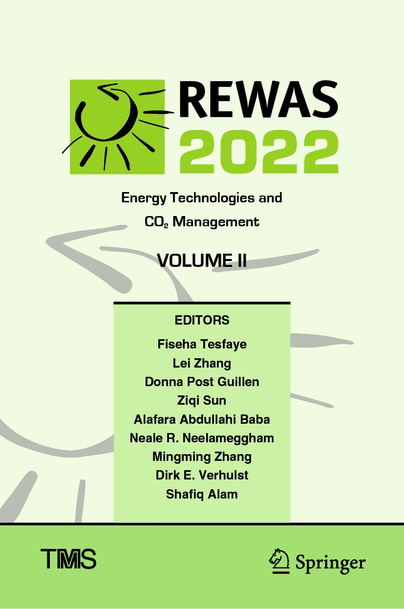 Book cover of REWAS 2022 Energy Technologies and CO2 Management Volume II - photo 1