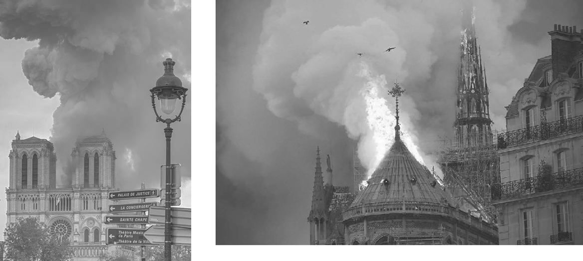 Figure 1 Notre-Dame Cathedral during a massive blaze that destroyed part of - photo 1