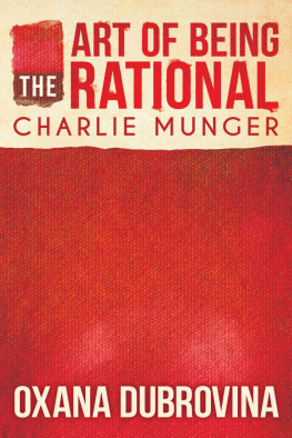 Dubrovina The Art of Being Rational: Charlie Munger
