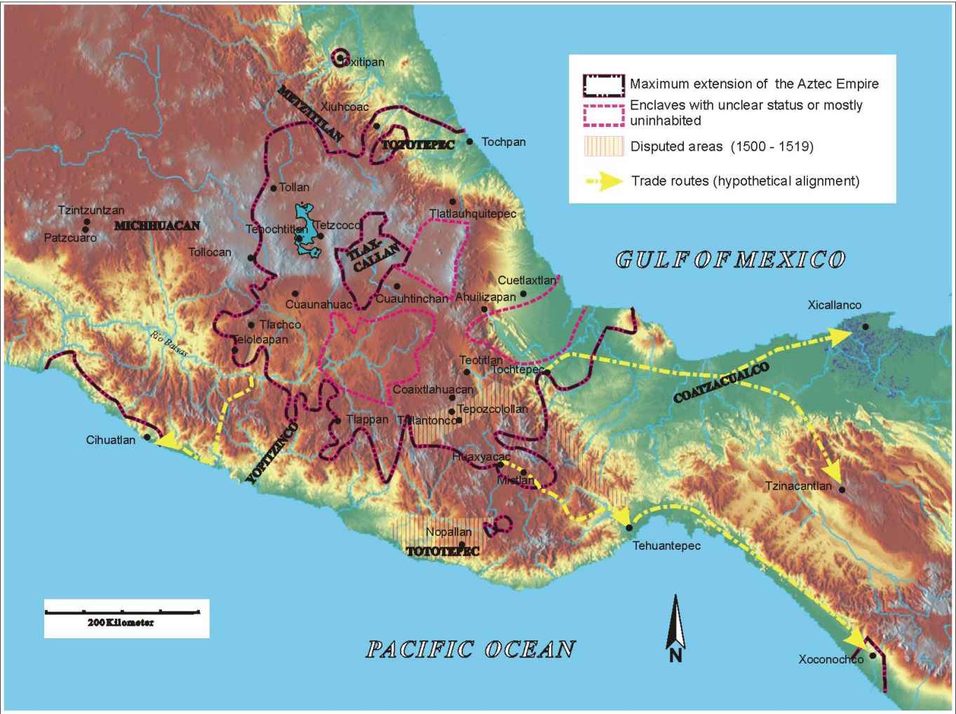 Map of Aztec Empire The Aztecs were fierce warriors who would often fight - photo 1