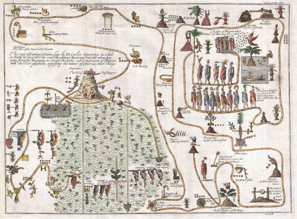 Gemelli Map of the Aztec Migration Gemelli Careri G F A Voyage Round the - photo 7