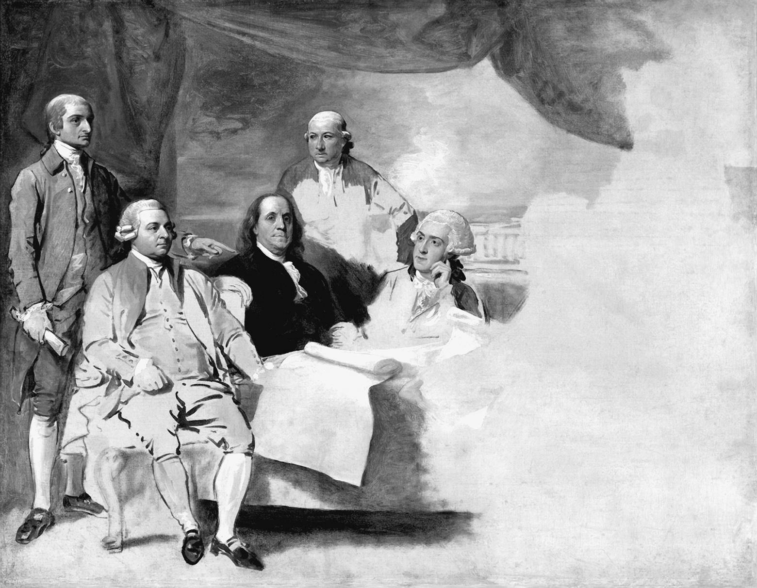 This Benjamin West portrait of the men who negotiated the Treaty of Paris - photo 2