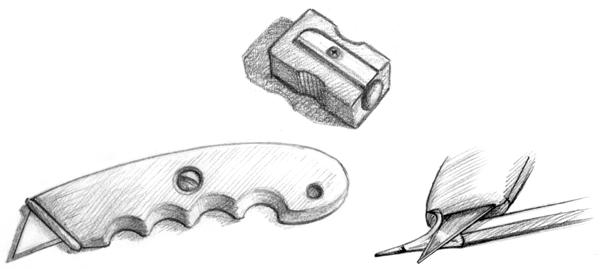 Sharpening A sharp knife or scalpel is essential for fashioning the points of - photo 10