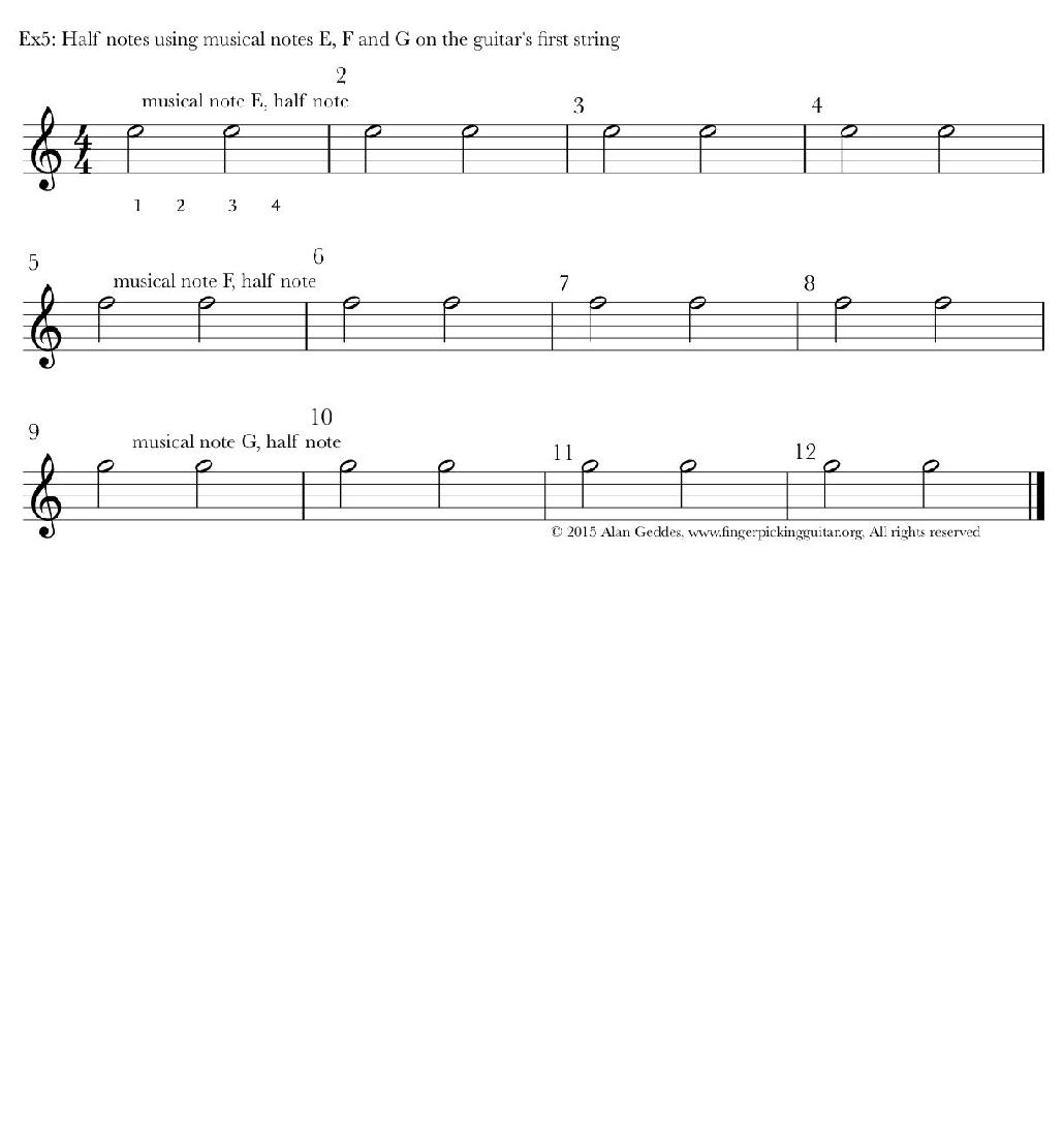 Chapter 3 Exercise 6 Quarter notes using musical notes E F and G on the - photo 15