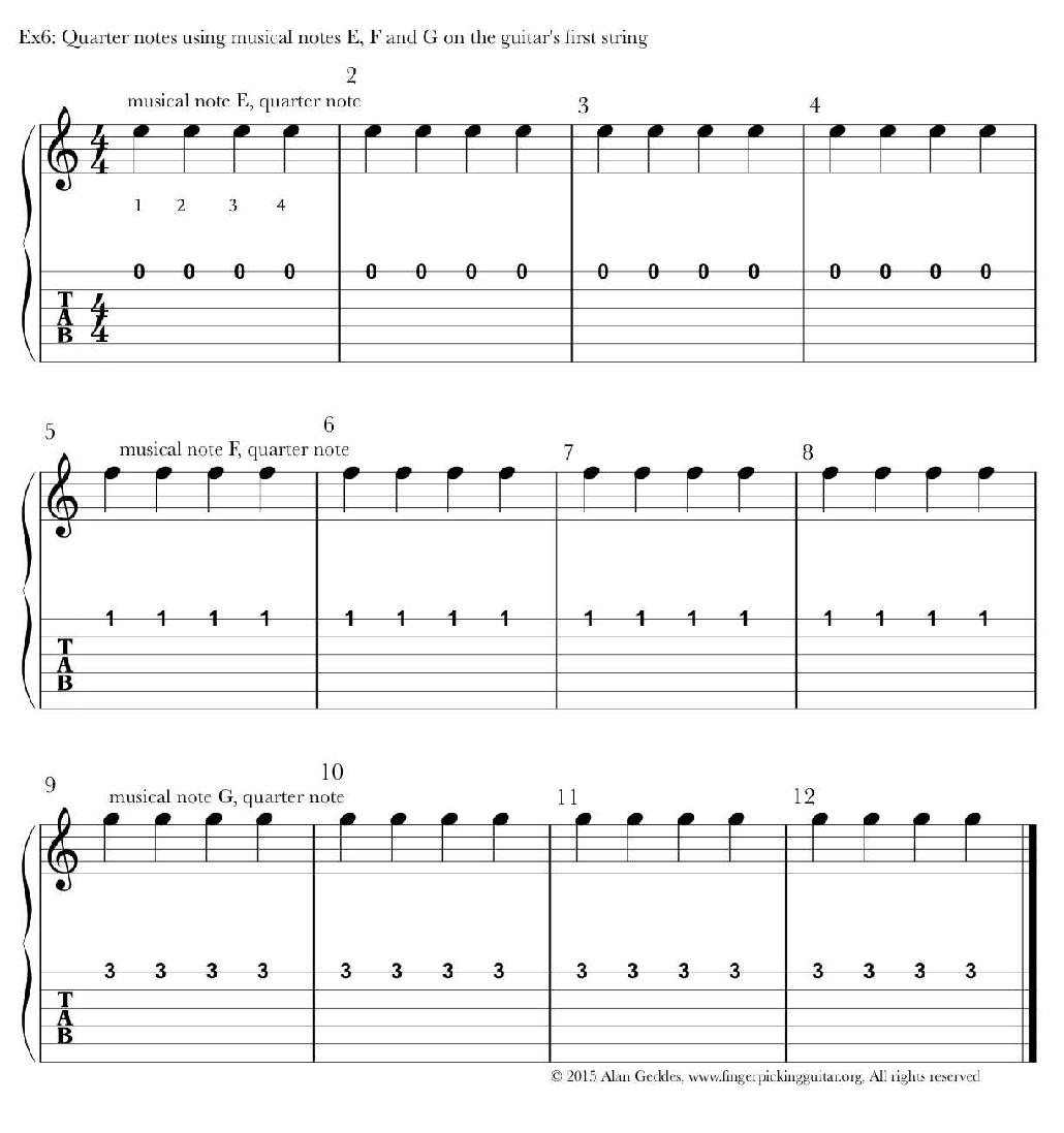 Chapter 3 Exercise 7 Quarter notes using musical notes E F and G on the - photo 17