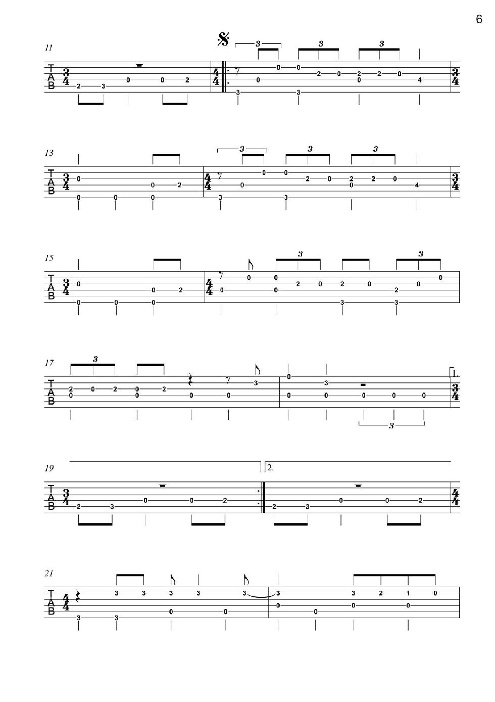 Love Songs Volume 1 6 Easy to Intermediate Fingerstyle Arrangements in TAB Notation - photo 8