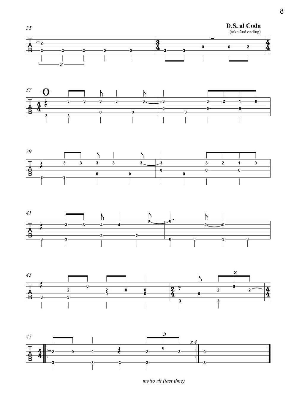 Love Songs Volume 1 6 Easy to Intermediate Fingerstyle Arrangements in TAB Notation - photo 10