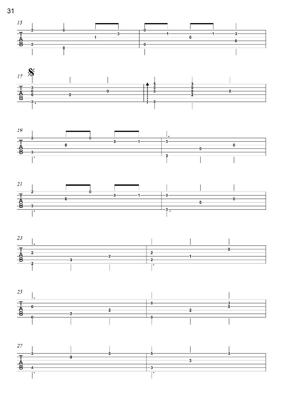 Love Songs Volume 1 6 Easy to Intermediate Fingerstyle Arrangements in TAB Notation - photo 33