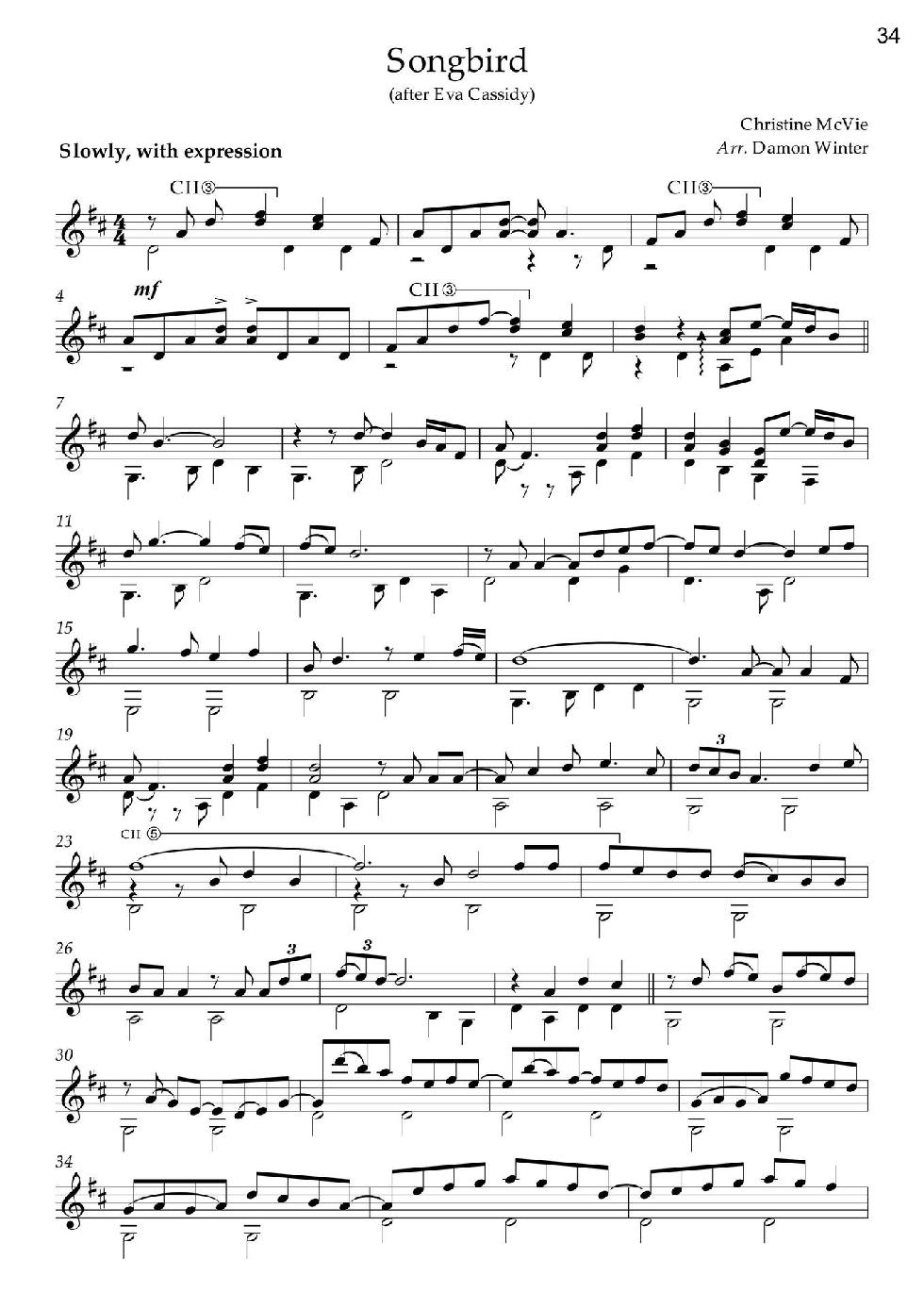 Love Songs Volume 1 6 Easy to Intermediate Fingerstyle Arrangements in TAB Notation - photo 36