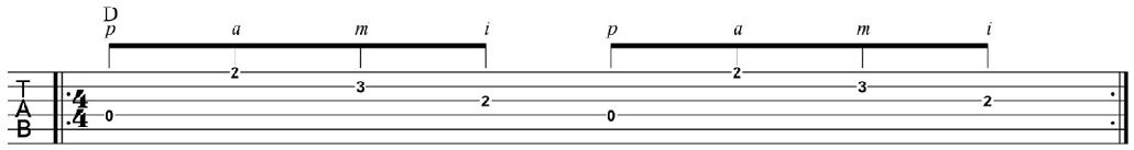 Lets apply that pattern to the D C and G chord progression Fig 21 - photo 3