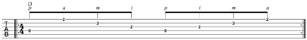 Lets apply that pattern to the D C and G chord progression Fig 41 - photo 7