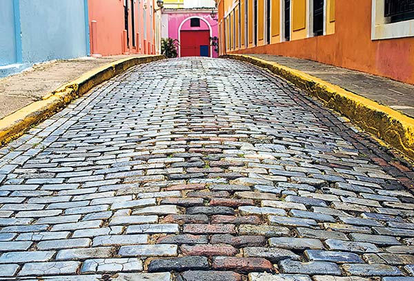 cobblestone street in Old San Juan the eastern shore of Culebra across from - photo 11