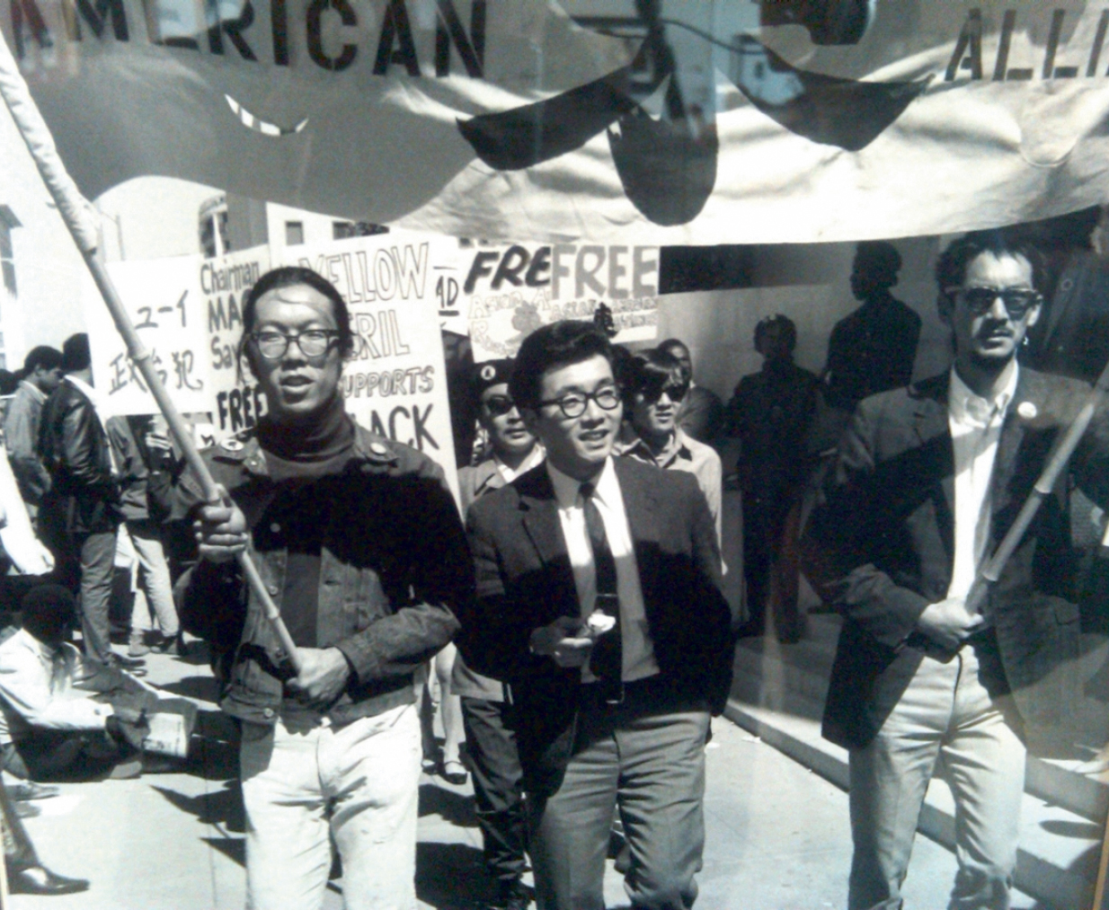 AAPAs Victor Ichioka Phil Nakamura and Yuji Ichioka march in support of Black - photo 5