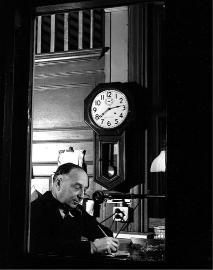 A night operator transcribes train orders Photo courtesy of CPR Archives M - photo 12