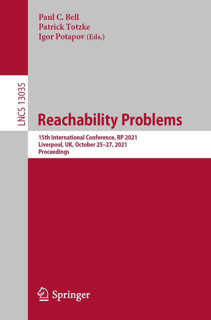 Book cover of Reachability Problems Volume 13035 Lecture Notes in Computer - photo 1