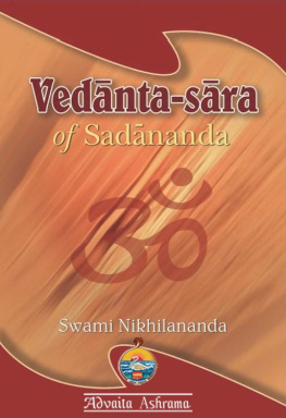 Nikhilananda Swami - Vedanta-sara