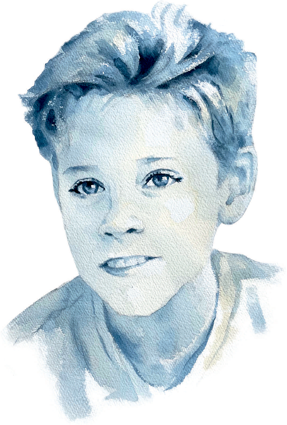 Lukus Karslake Watercolour 51 x 405cm20 x 16in Introduction Portrait - photo 5