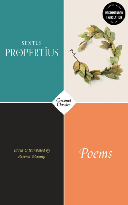 Sextus Propertius - Poems