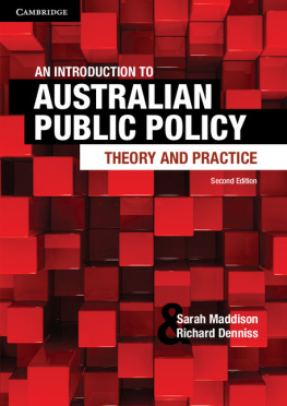 Sarah Maddison and Richard Denniss An Introduction to Australian Public Policy