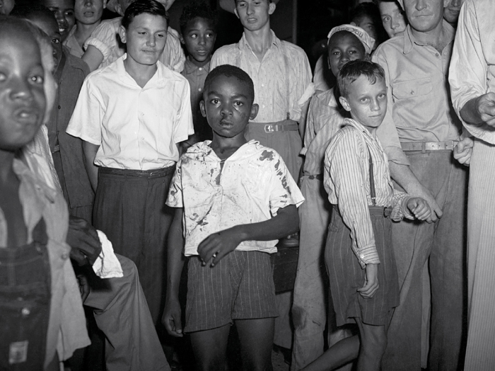 Boy with bloodied nose Florist and nurseryman Herman Owen at left with - photo 12