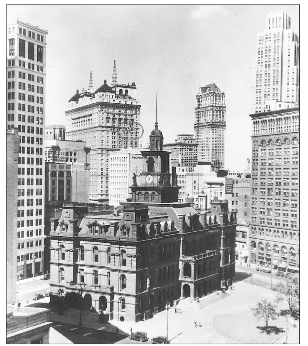 MICHIGAN AND WOODWARD AVENUES 1931 City hall still stands grandly amidst its - photo 10