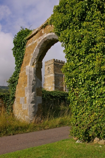 The Church of St Nicholas Abbotsbury see through the ruined arch of the old - photo 5