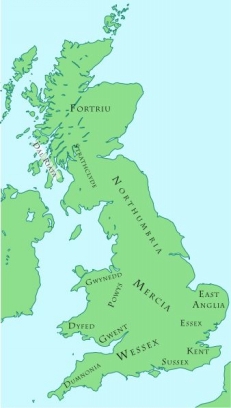 Britain in about 700 showing the main kingdoms and principalities Although - photo 3