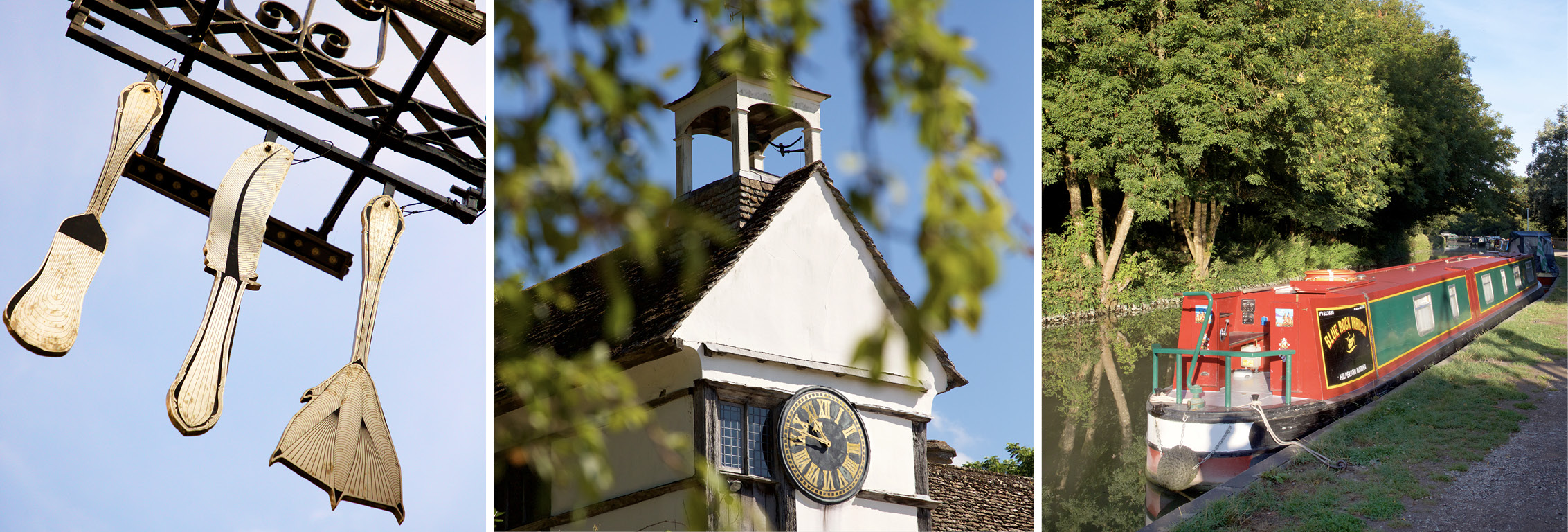 from Left THE FAT DUCK The Brewhouse Clock LACOCK ABBEY NARROWBOATING - photo 4