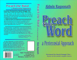 Adwin Ragoonath Preach the Word a Pentecostal Approach