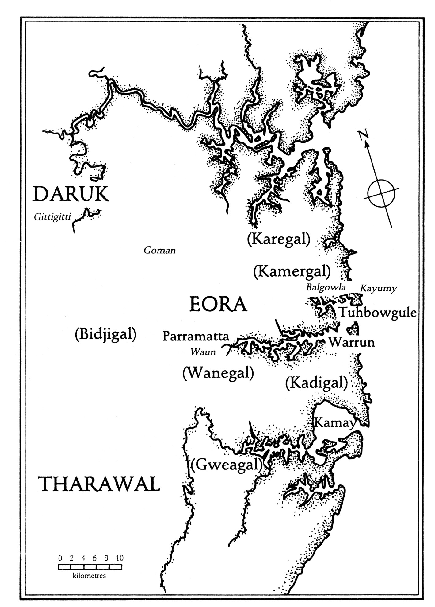 Plate 1 The World of the Eora Approximate locations of known Eora subgroups - photo 3