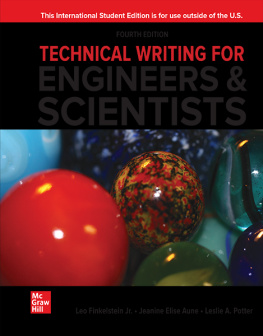 Leo Finkelstein Technical Writing for Engineers & Scientists