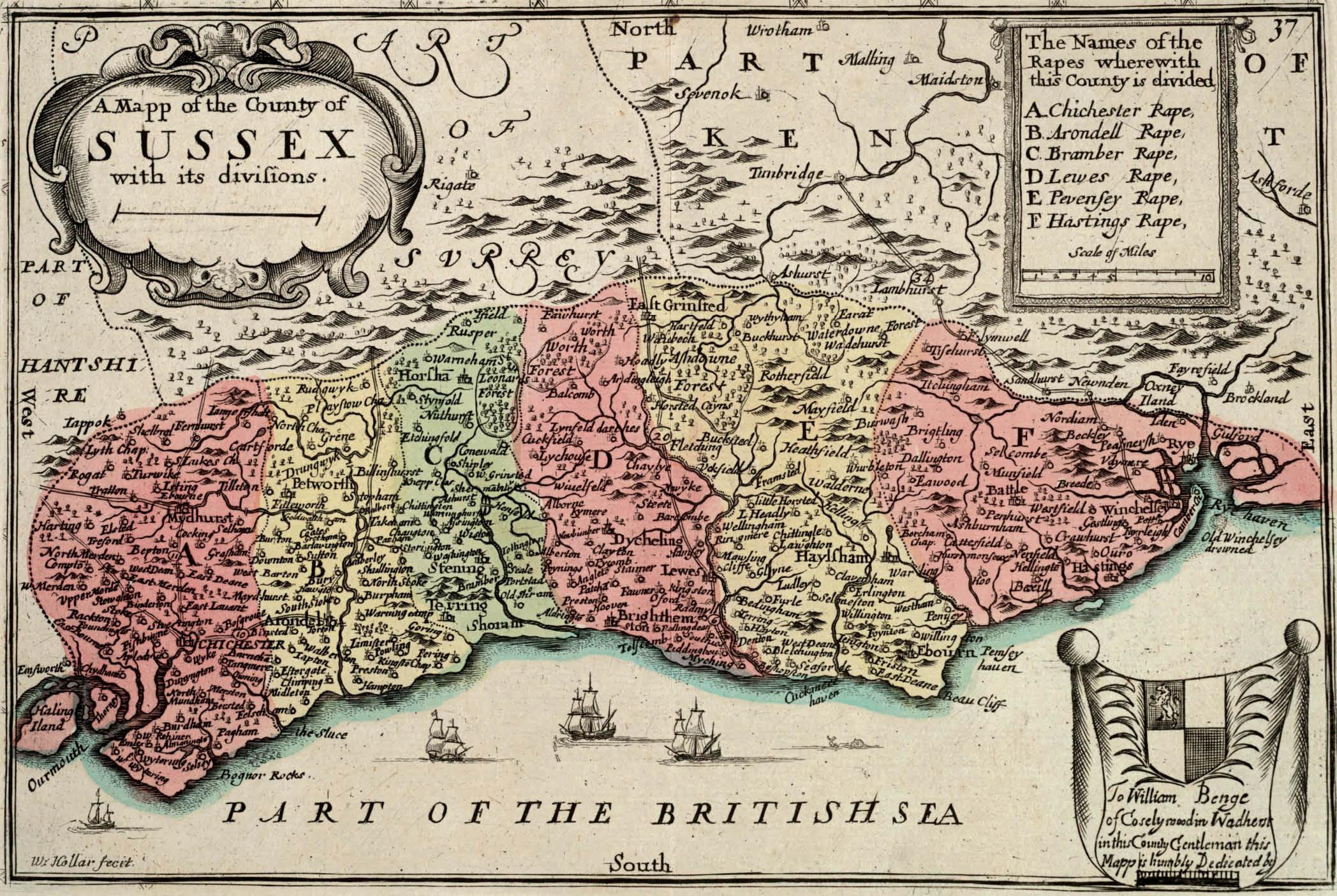 A seventeenth-century map of the rapes of Sussex Another term to add to this - photo 5