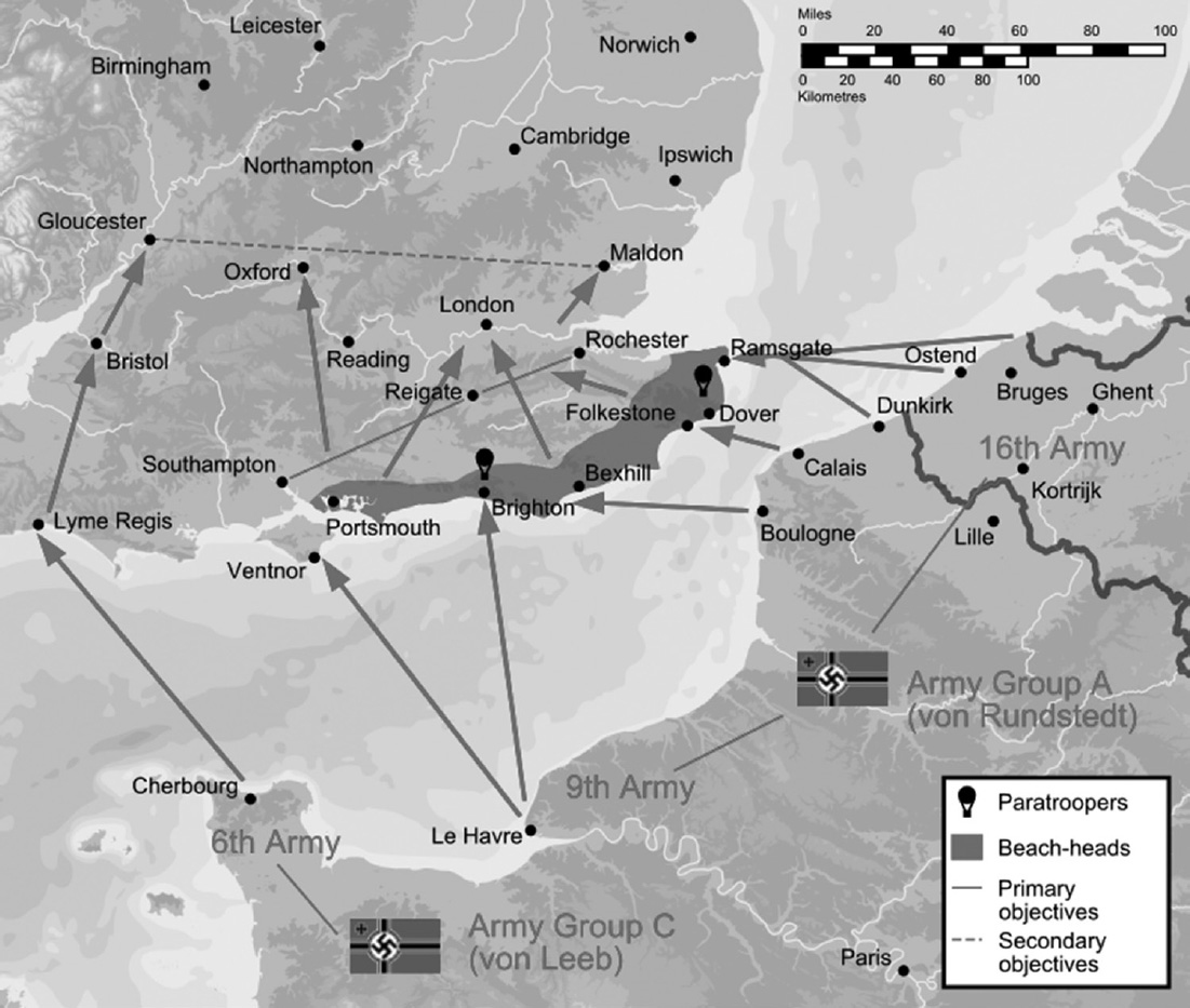 MAP 2 An early proposal for an invasion along a wide front from Lyme Regis in - photo 4