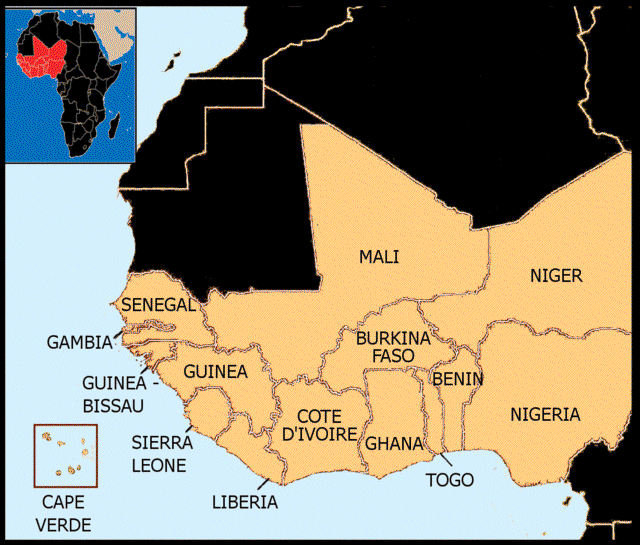 Map of West Africa Despite belonging to the same region on a map West Africa - photo 2