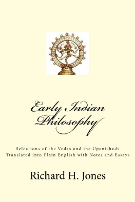 Richard Jones Early Indian Philosophy