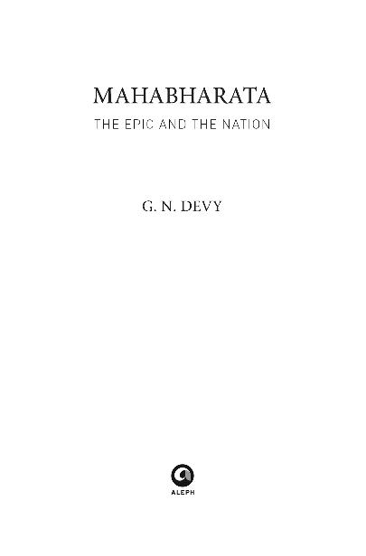 MAHABHARATA THE EPIC AND THE NATION - image 2