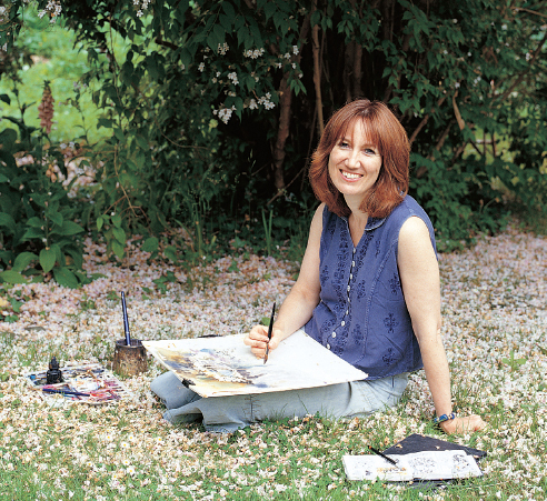 Ann in the garden of her house in the Cotswolds where she lives and paints - photo 5