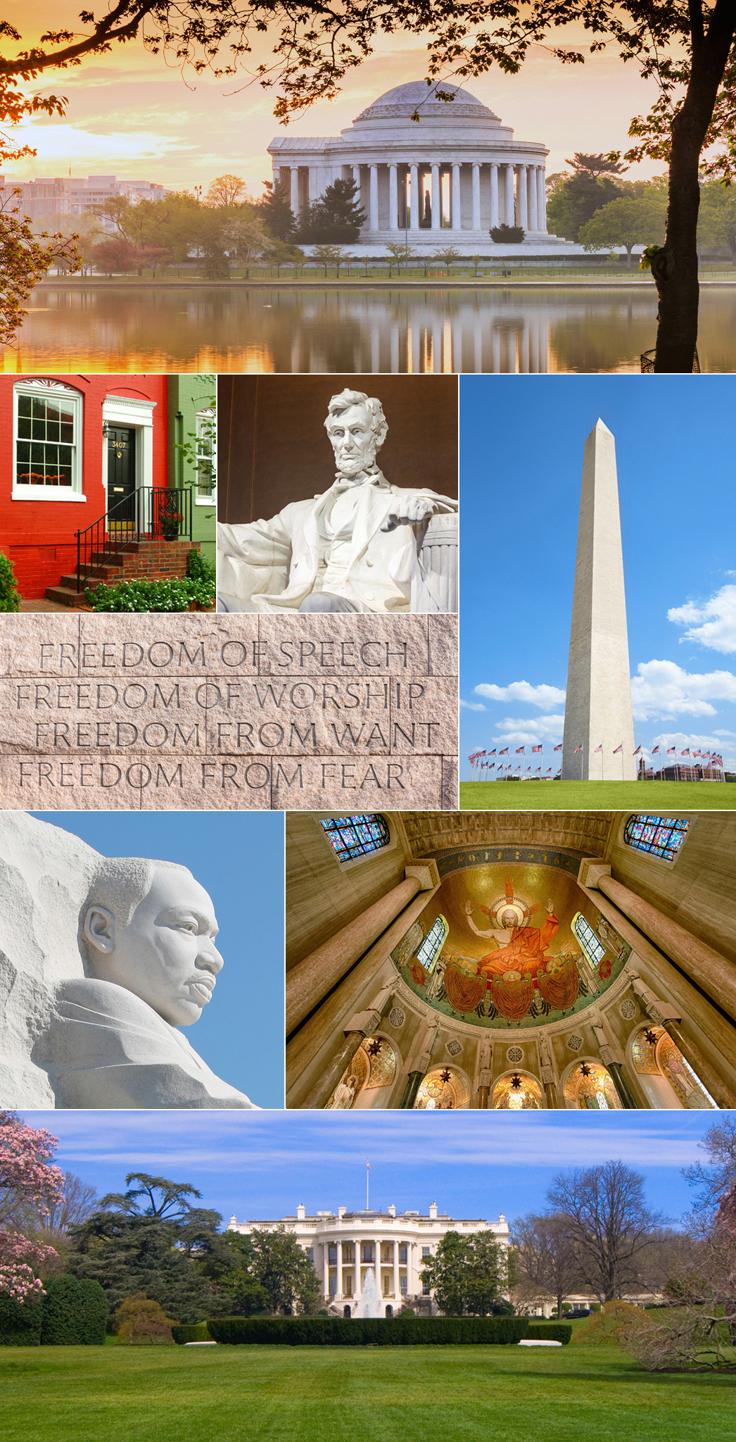 Clockwise from top Jefferson Memorial Washington Monument the North Apse in - photo 2