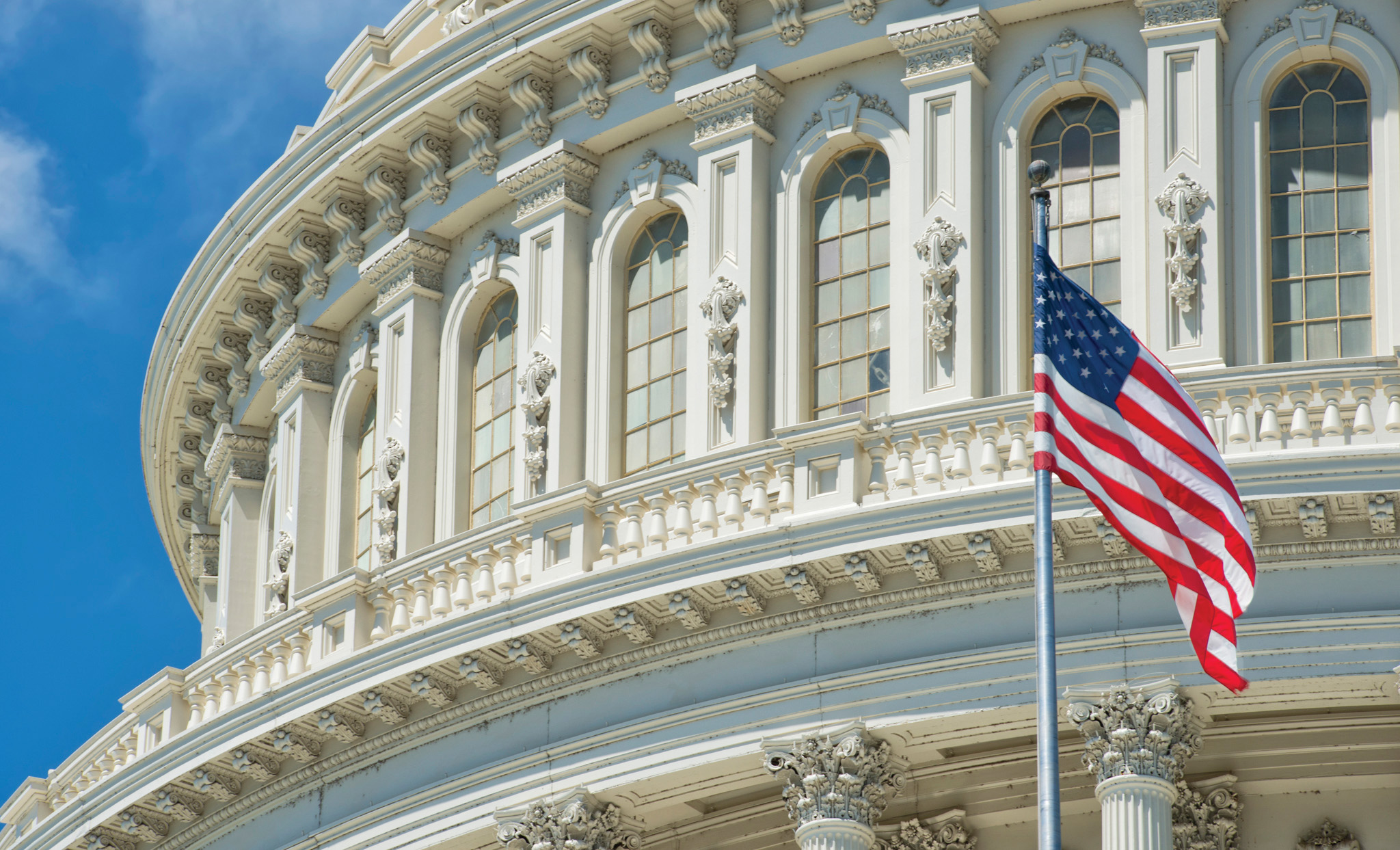 The US flag flying in front of the United States Capitol Top 10 Washington - photo 7