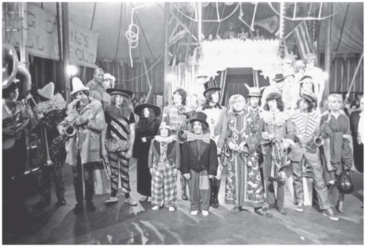 On the set of the 1968 Rolling Stones Rock and Roll Circus concert show l to - photo 6