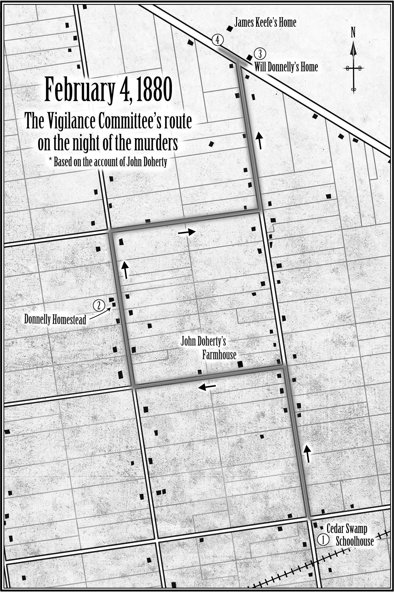 February 4 1880 The Vigilance Committees route on the night of the murders - photo 4