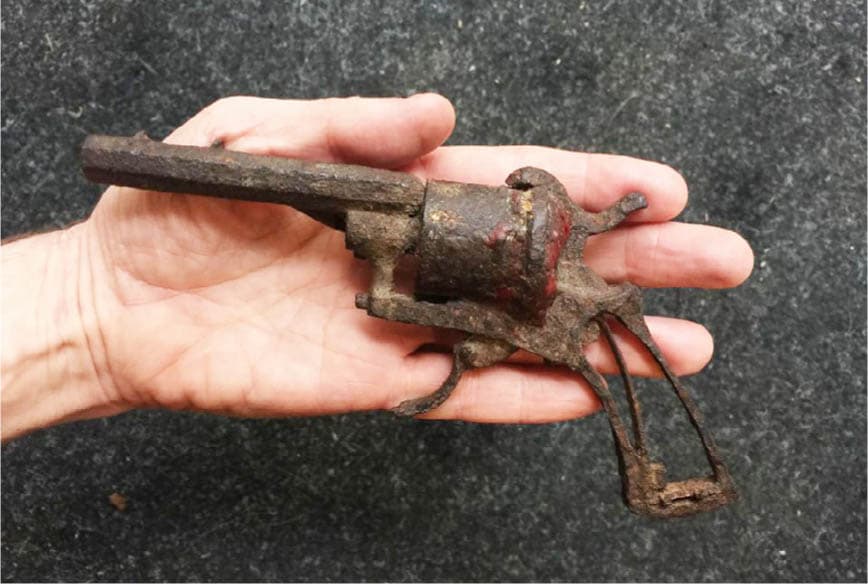 fig 4 The corroded Lefaucheux revolver which probably killed Van Gogh held in - photo 7