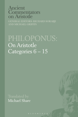 Michael Share - Philoponus: On Aristotle Categories 6-15