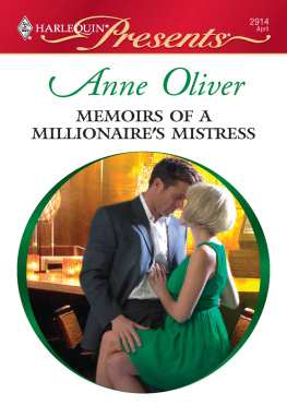 Anne Oliver Memoirs of a Millionaires Mistress (Harlequin Presents)