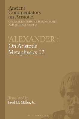 Michael Griffin - Alexander: On Aristotle Metaphysics 12