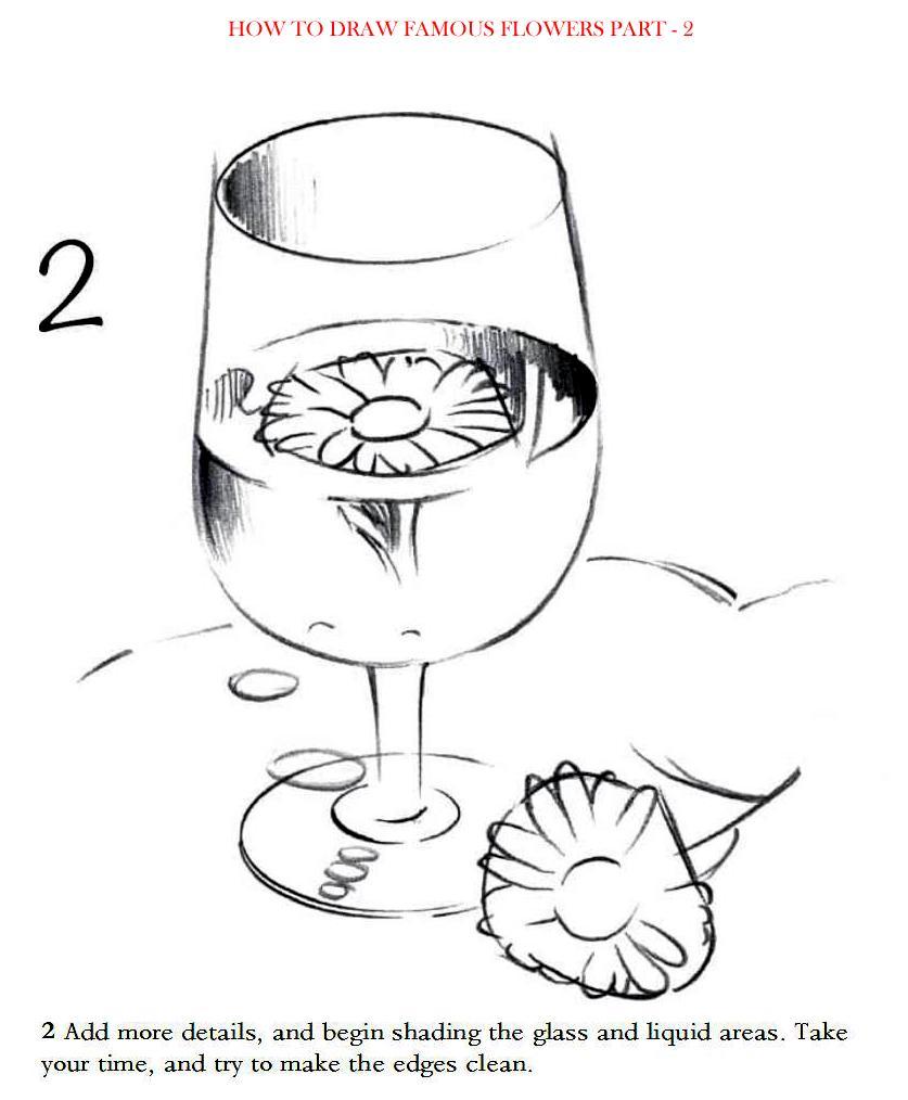 How to Draw Famous Flowers Part 2 Step by Step - photo 7